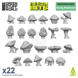 GSW: 3D tlačená sada húb - Chunky Mushrooms