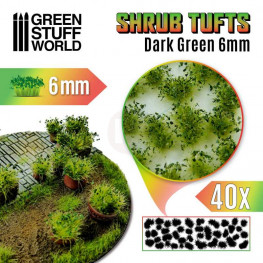 ​ Trsy - Shrubs TUFTS - 6mm self-adhesive - DARK GREEN