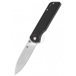 QSP Knife Parrot, Satin D2 Blade, Black G10 Handle QS102-A