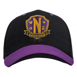 Wednesday Curved Bill Cap Nevermore Academy Purple