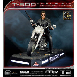 Terminator 2: Judgment Day socha 1/4 T-800 on Motorcycle Signature Edition Sideshow Exclusive 50 cm