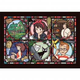 Kiki's Delivery Service Jigsaw Puzzle Stained Glass Characters Gallery (208 pieces)