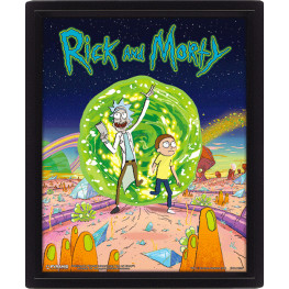 Rick and Morty Framed 3D Lenticular plagát Pack Portal 26 x 20 cm (3)