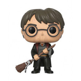 Harry Potter POP! Movies Vinyl figúrka Harry with Firebolt & Feather Exclusive 9 cm