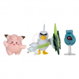 Pokémon Battle figúrka Set 3-Pack Clefairy, Beldum, Sirfetch'd 5 cm