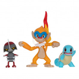 Pokémon Battle figúrka Set 3-Pack Pawniard, Squirtle #1, Monferno 5 cm