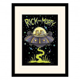 Rick and Morty Collector Print Framed plagát Ufo (white background)