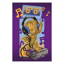 Marvel plagát Pack Guardians of the Galaxy Groot Cassette 61 x 91 cm (4)