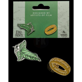 Lord of the Rings Collectors Pins 2-Pack Elfen Leaf & One Ring
