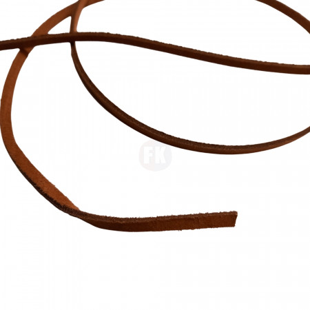 Kožená šnúrka, obdĺžniková, hnedá, 100 cm