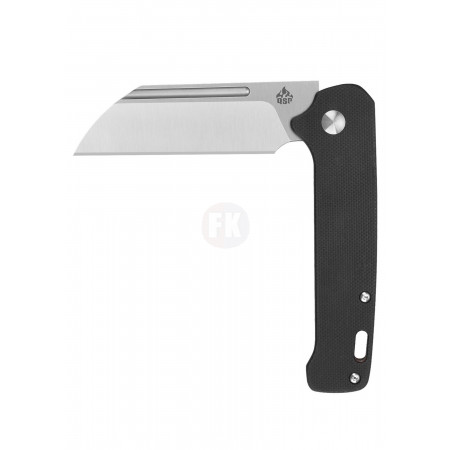 QSP Knife Penguin Slip Joint, 14C28N Blade, black G10 Handle QS130SJ-B