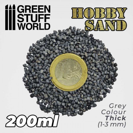 Hobby piesok, hrubý: 1-3 mm, tmavosivý - 200 ml