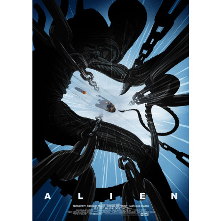 Alien Art Print Attack 42 x 30 cm