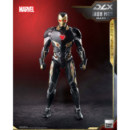 Infinity Saga DLX akčná figúrka 1/12 Iron Man Mark 50 (Black X Gold) 17 cm