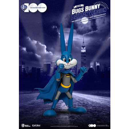 Warner Brothers Dynamic 8ction Heroes akčná figúrka 1/9 100th Anniversary of Warner Bros. Studios Bugs Bunny Batman Ver. 17 cm