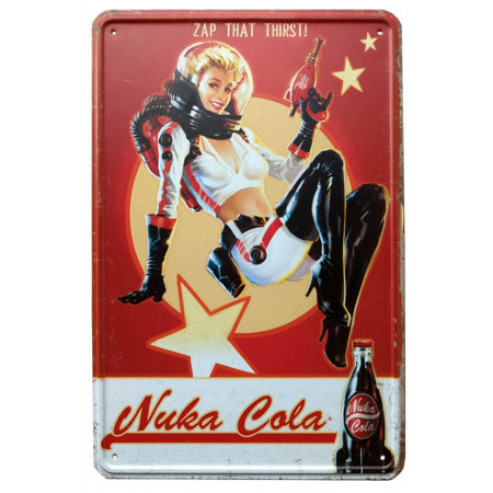 Fallout Metal Sign Nuka Cola Girl