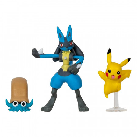 Pokémon Battle figúrka Set figúrka 3-Pack Pikachu, Omanyte, Lucario