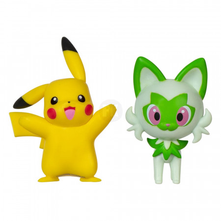 Pokémon Gen IX Battle figúrka Pack Mini figúrka 2-Pack Pikachu & Sprigatito 5 cm
