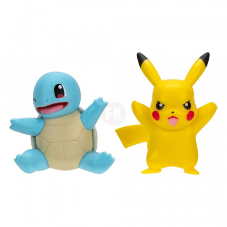 Pokémon Battle figúrka First Partner Set figúrka 2-Pack Squirtle #2, Pikachu #9