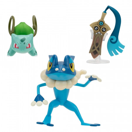 Pokémon Battle figúrka Set 3-Pack Honedge, Bulbasaur #4, Frogadier 5 cm