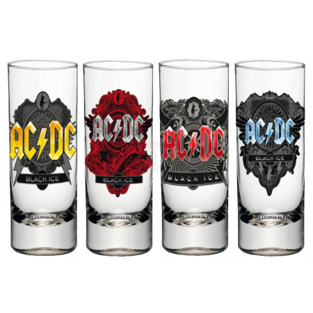 AC/DC Shotglass 4-Pack Black Ice