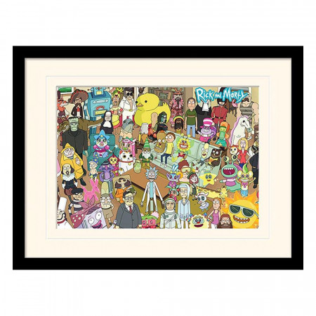 Rick and Morty Collector Print Framed plagát Total Rickall (white background)