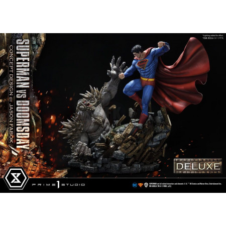 DC Comics socha 1/3 Superman Vs. Doomsday by Jason Fabok Deluxe Bonus Version 95 cm