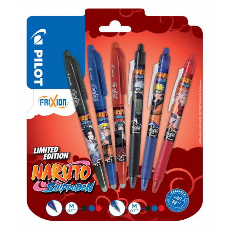 Naruto Shippuden Rollerball pen FriXion Ball & Clicker Naruto Limited Edition LE 0.7 (6)