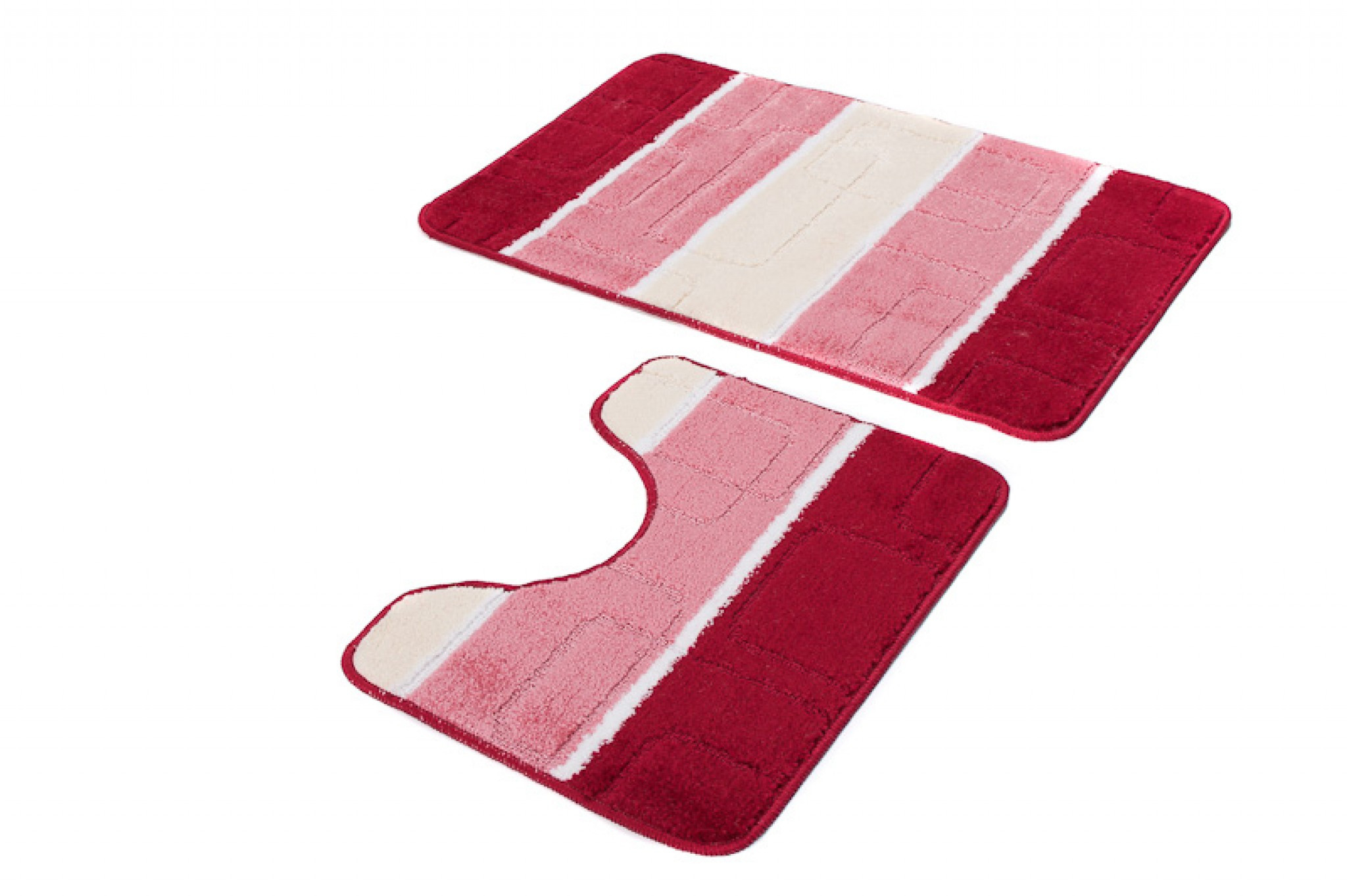 Sada koupelnových koberečků MULTI B5020 červená dlaždice
