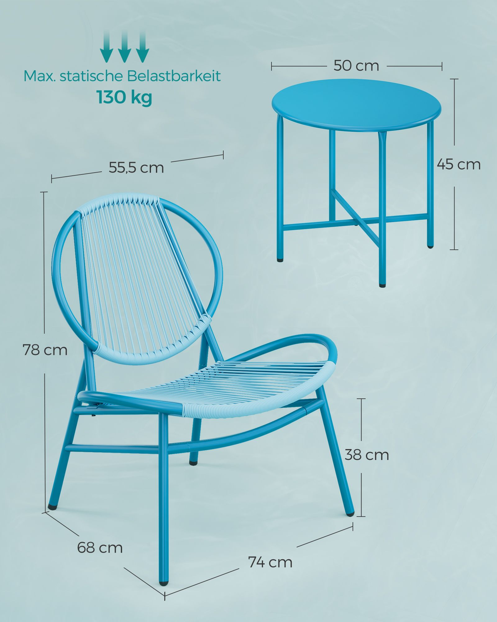 Zahradní židle se stolkem GGF021L01