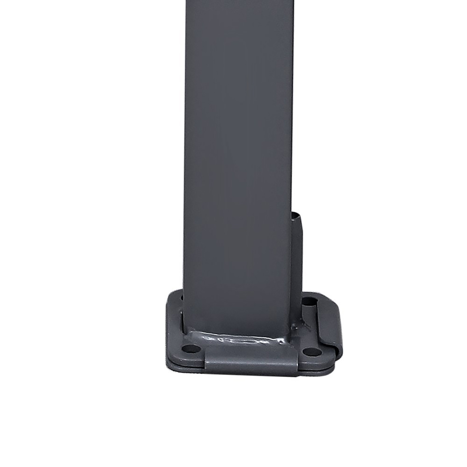 Podlahový držák pro sloupky boční markýzy s plastovým krytem GSA004