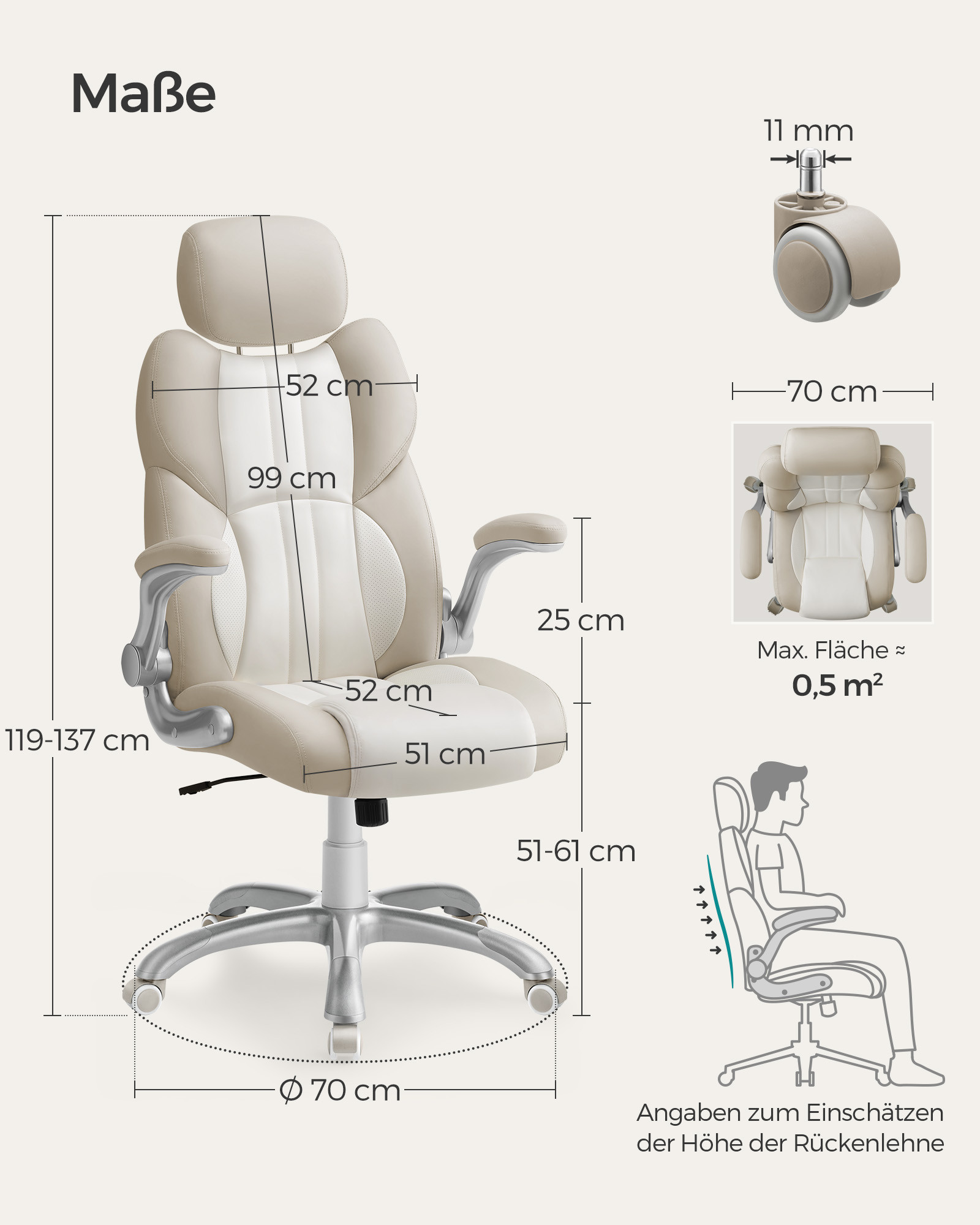 Kancelárska stolička OBG065W02