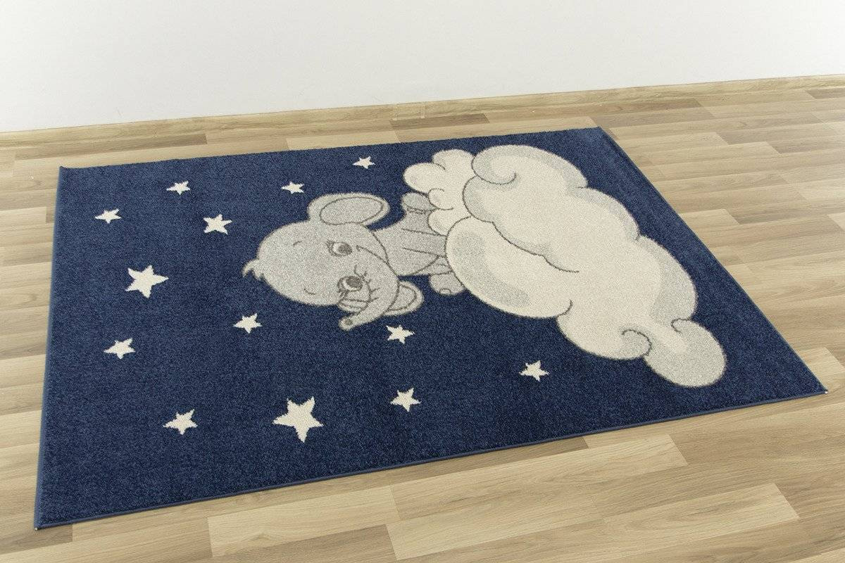Dětský koberec EMILY KIDS 2342A Slon modrý