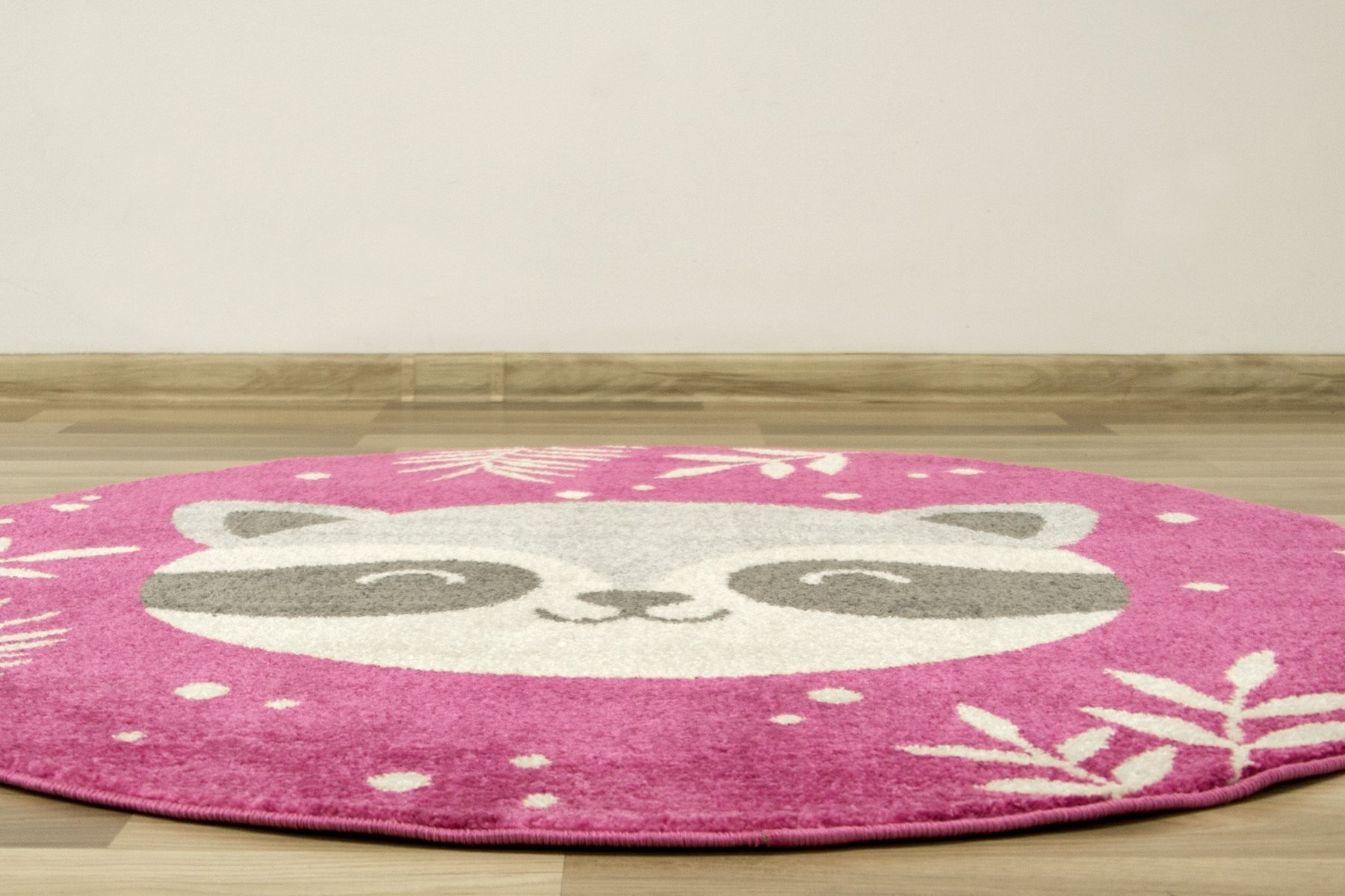 Dětský koberec EMILY KIDS 5863A zvířátko Mýval, růžový / šedý