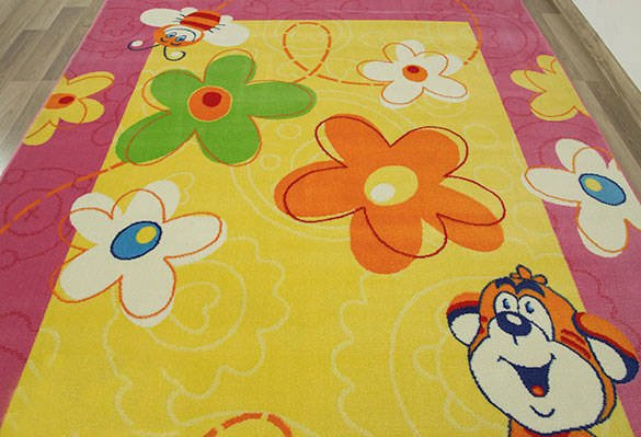 Detský koberec Kids 8027-1-44975 Kvietočky, viacfarebný