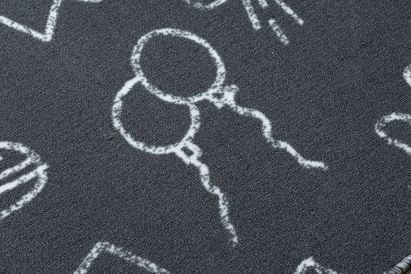 Detský koberec TOYS kruh - sivý