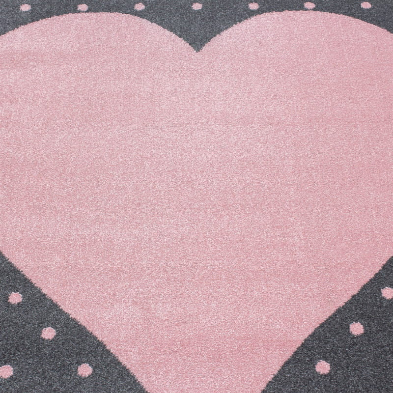 Dětský koberec Bambi srdce růžový