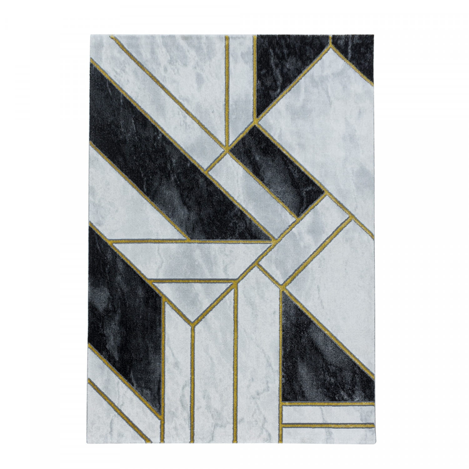 Koberec Naxos geometrie šedo - zlatý