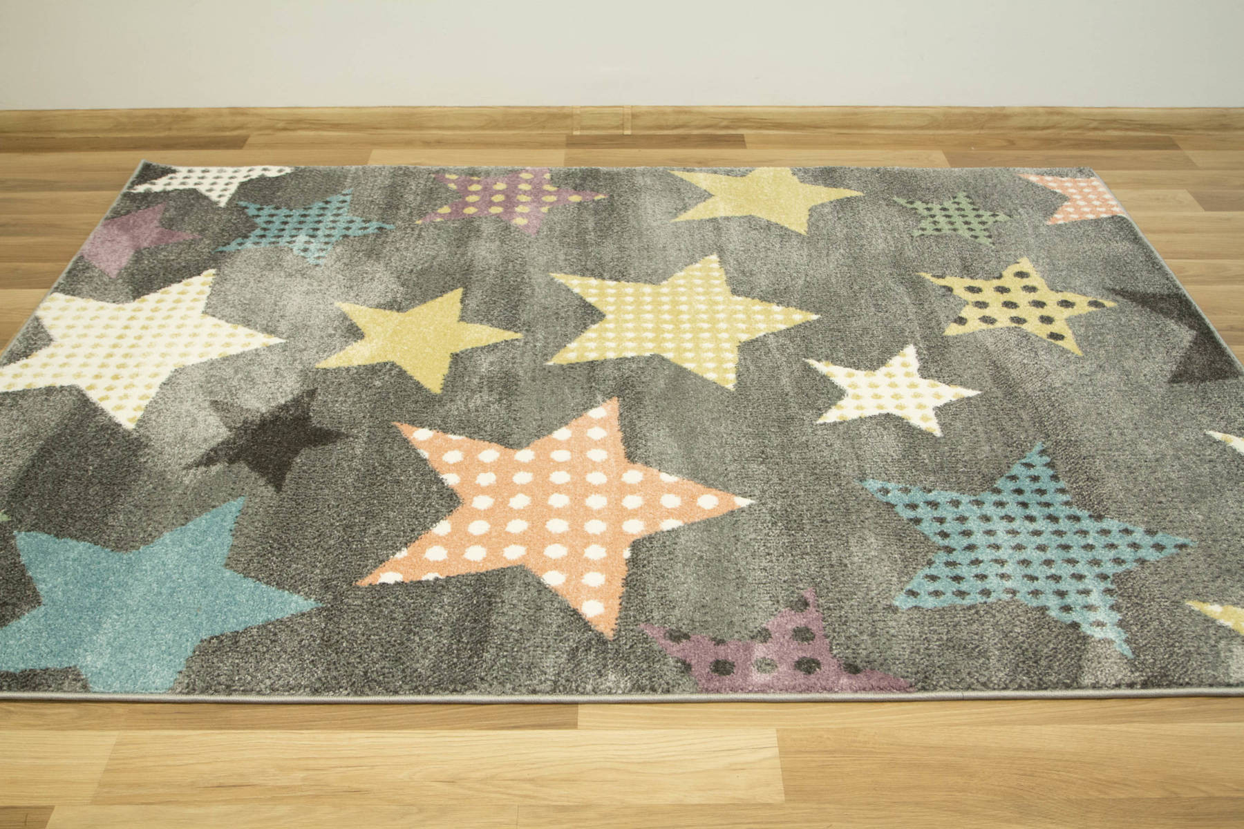 Dětský koberec Lima C264A Hvězdy šedý