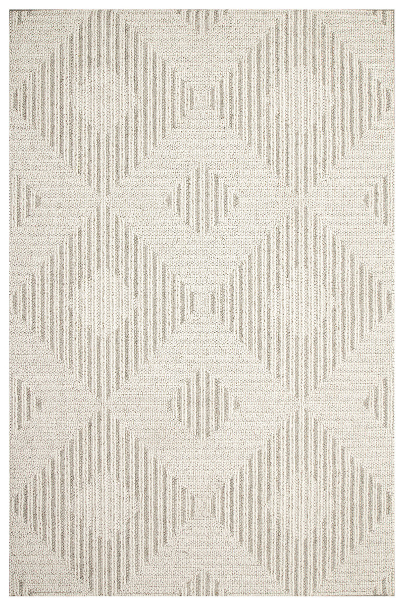 Šňůrkový koberec Panorama 8435 Romby - šedý / krémový