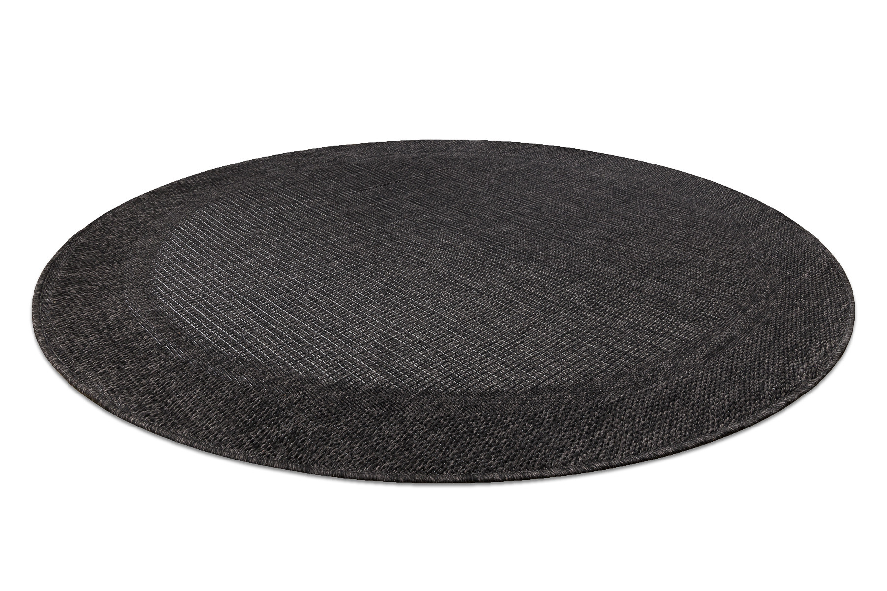 Šnúrkový koberec SIZAL TIMO 5000 čierny kruh 