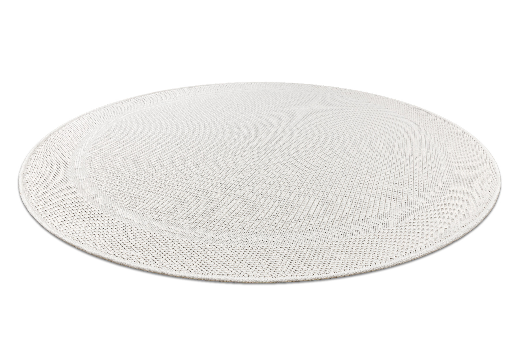 Šnúrkový koberec SIZAL TIMO 5979 kruh, biely 