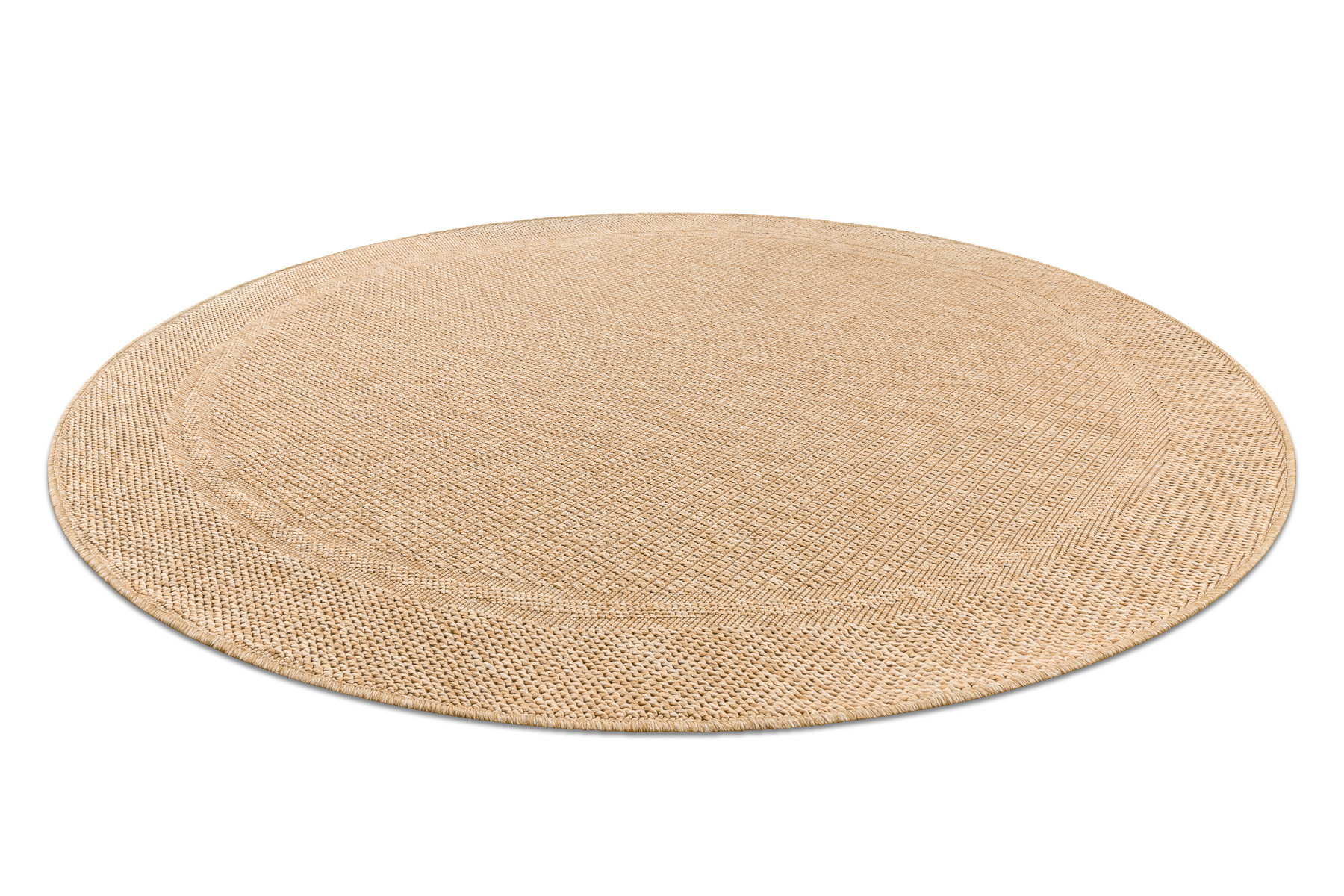Šňůrkový koberec TIMO 5979 kruh, tmavě béžový