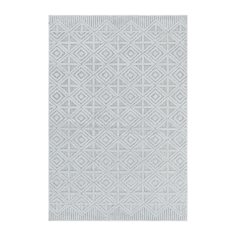 Šňůrkový koberec Bahama ornament krémový / šedý