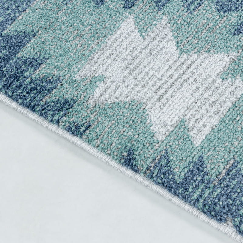 Šňůrkový koberec Bahama šedý / krémový / modrý