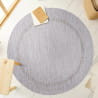 Šňůrkový koberec Relax ramka stříbrný, kruh