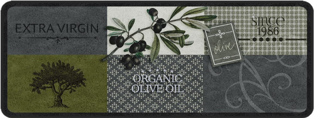 Kuchynský koberec s motívom olív 