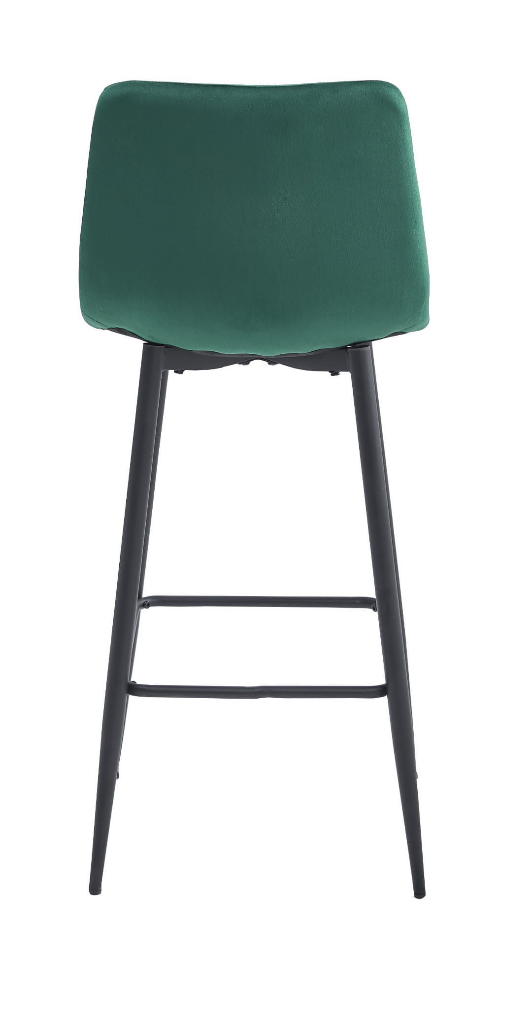 Set čtyř barových židlí ARCETO sametové tmavě zelené (černé nohy) 4 ks