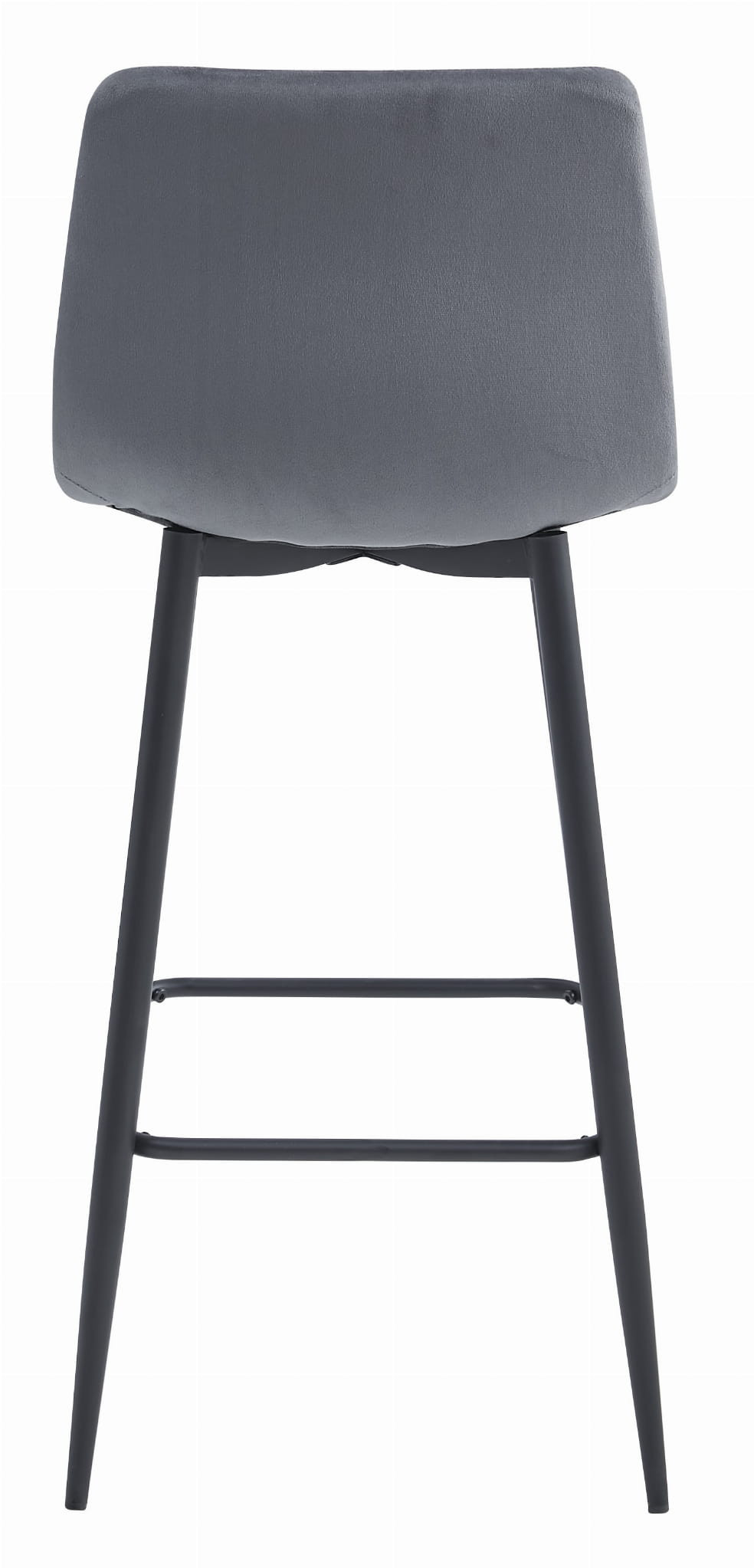 Barová stolička ARCETO zamatová tmavosivá (čierne nohy)