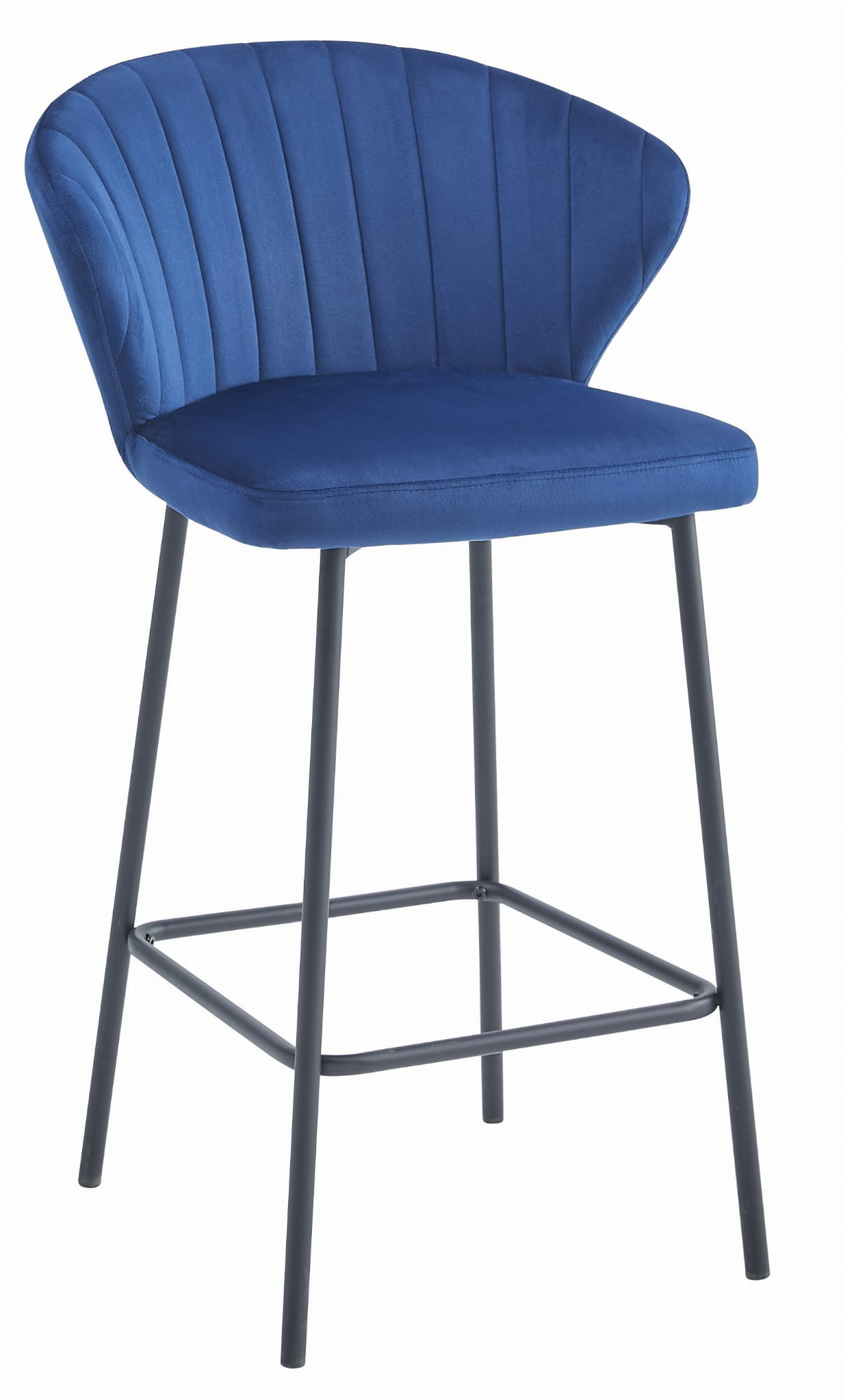 Barová stolička GATTA zamatová granátová (čierne nohy)